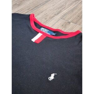 Polo Ralph Lauren US Open 2007 Ringer T-Shirt Mens XXL Black Red Tennis Cotton